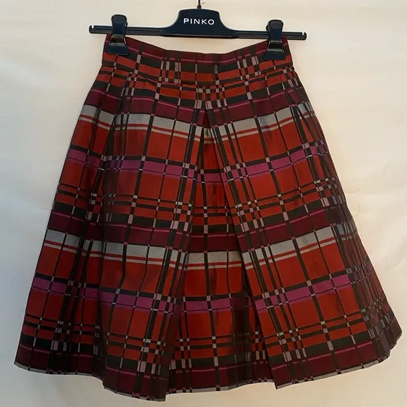 Jacquard Midi Skirt by Si-Jay~knee length~Sz. S US 40 NWT Jacquard Trapeze