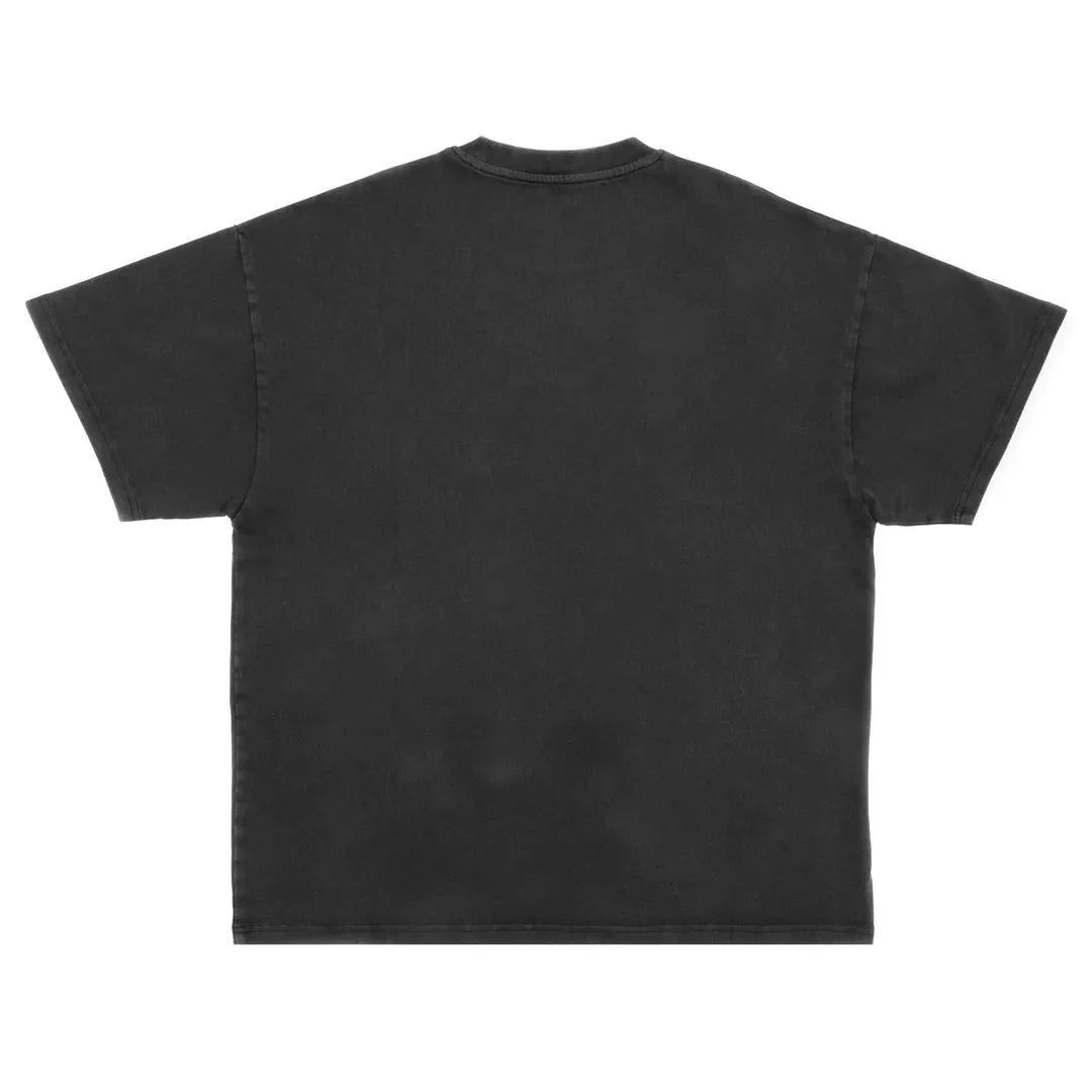 Jamaica Love Oversized Varsity Tee - Black