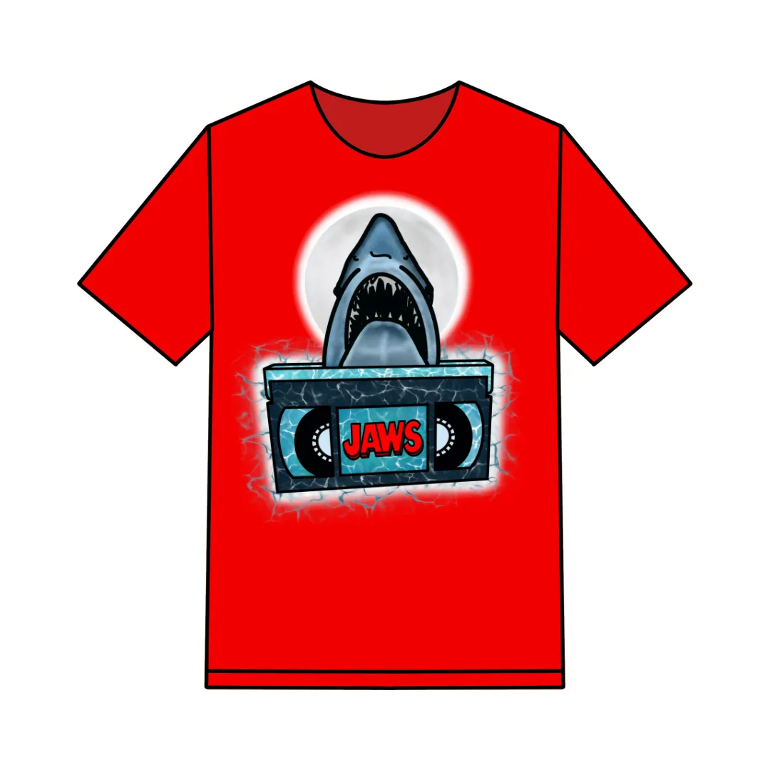 JAWS - Classic 80s movie VHS Tape T-shirts
