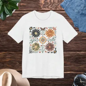 Jersey Short Sleeve Floral Tee for Cottagecore Vibes