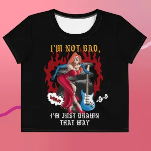 Jessica Rabbit "I'm Not Bad, I'm Just Drawn That Way" Crop Tee