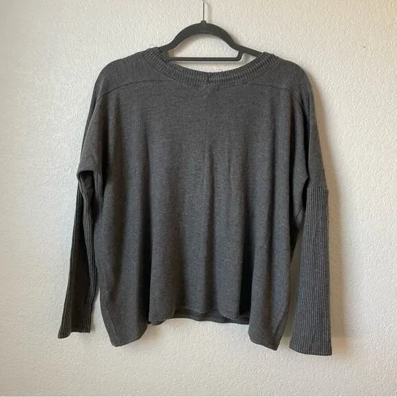 Johnny Was Calme Tunnel Neck Drawstring Crop Sweater