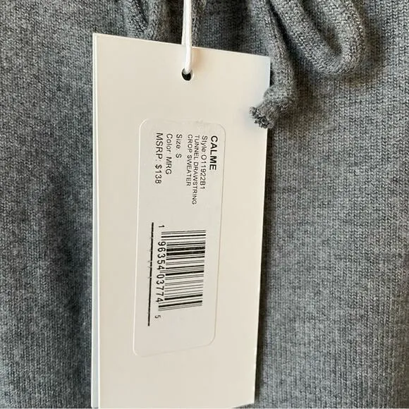 Johnny Was Calme Tunnel Neck Drawstring Crop Sweater