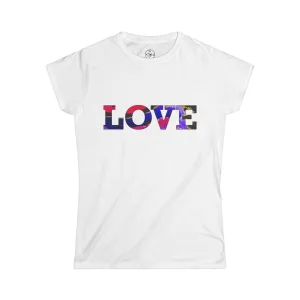 Jumper Maybach®'s Cotton Candy Rose "LOVE" WOMEN'S Softstyle Tee