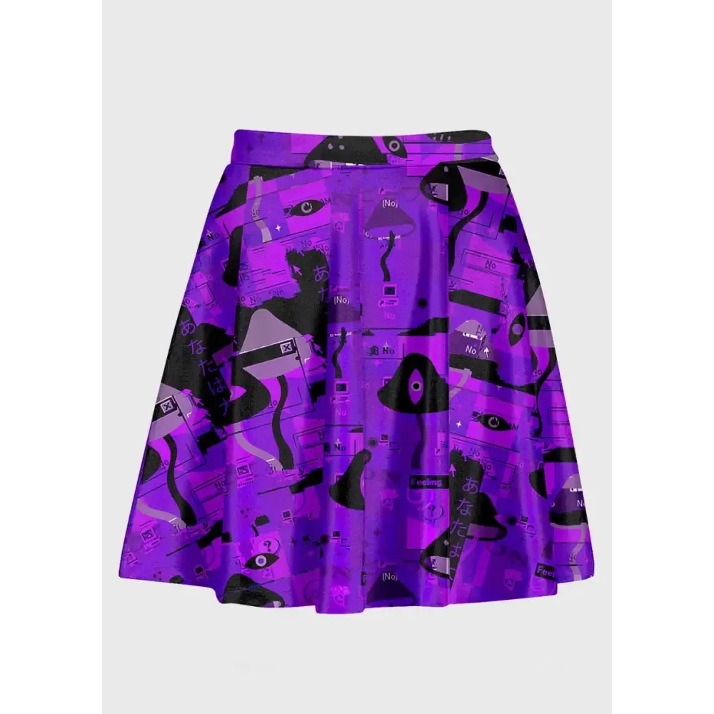 Jupe Glitch Violet Apparel and Accessories for Weirdcore Fans