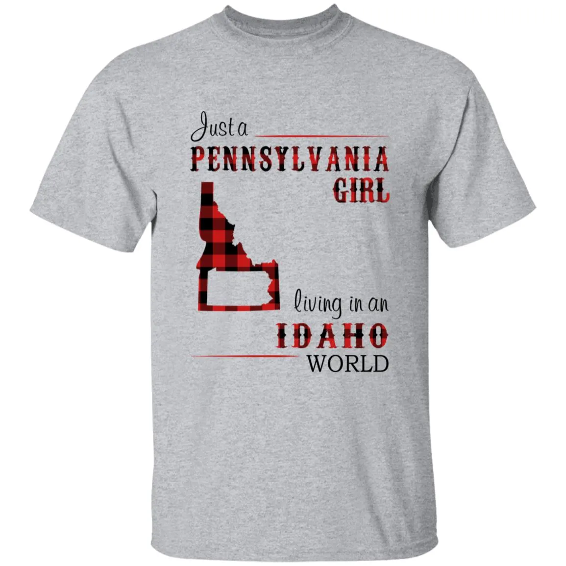 Just A Pennsylvania Girl Living In An Idaho World T-shirt