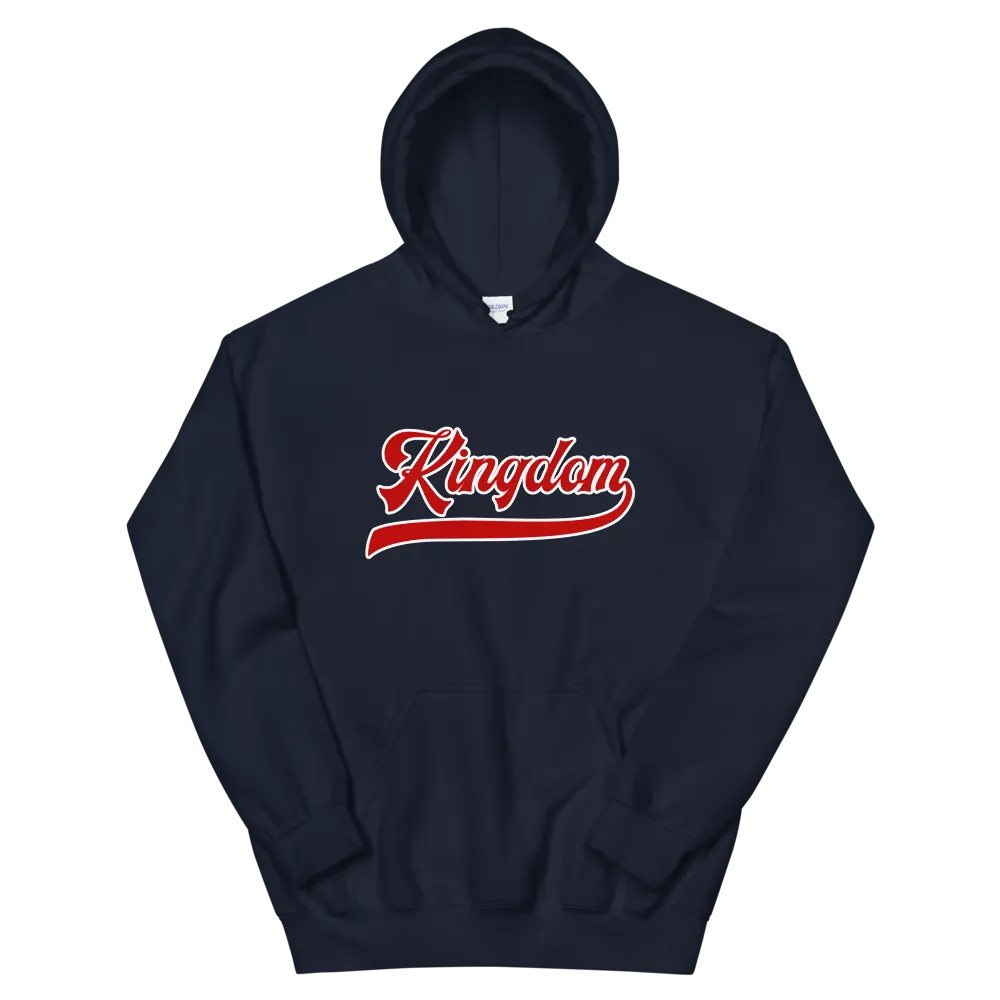 Kingdom Script ~ Red with White Border *ADULT HOODIE*