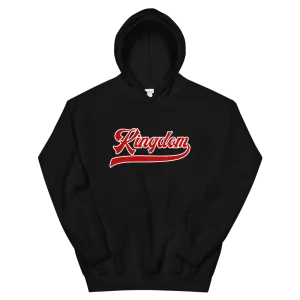 Kingdom Script ~ Red with White Border *ADULT HOODIE*