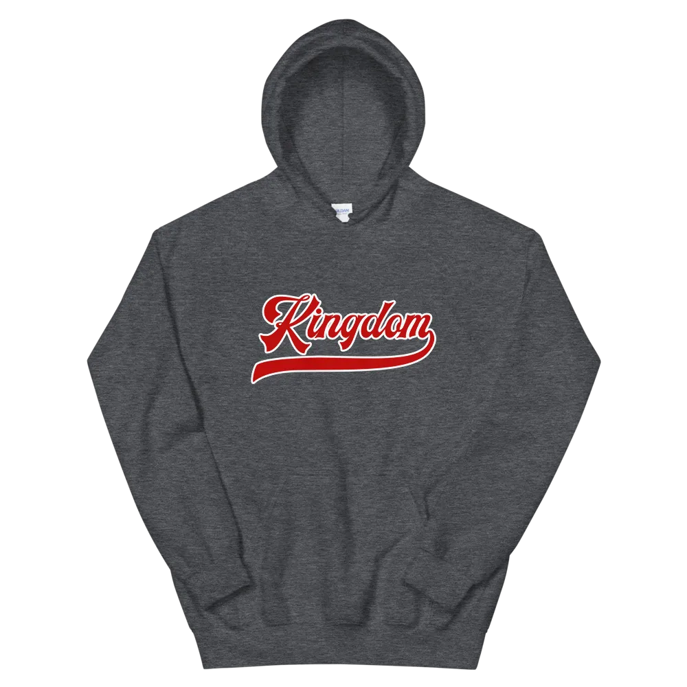 Kingdom Script ~ Red with White Border *ADULT HOODIE*