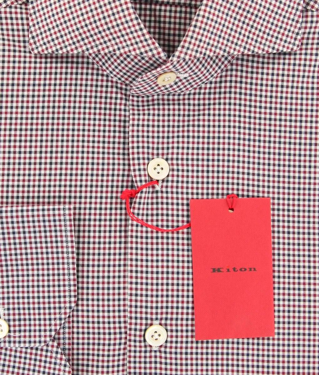 Kiton Burgundy Red Shirt - Slim