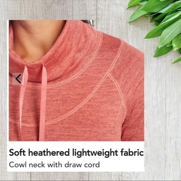 Kuhl Lea Pullover Sweatshirt size small rosewood women's NWT cowl neck