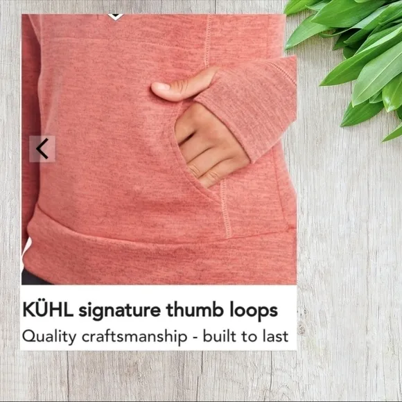 Kuhl Lea Pullover Sweatshirt size small rosewood women's NWT cowl neck