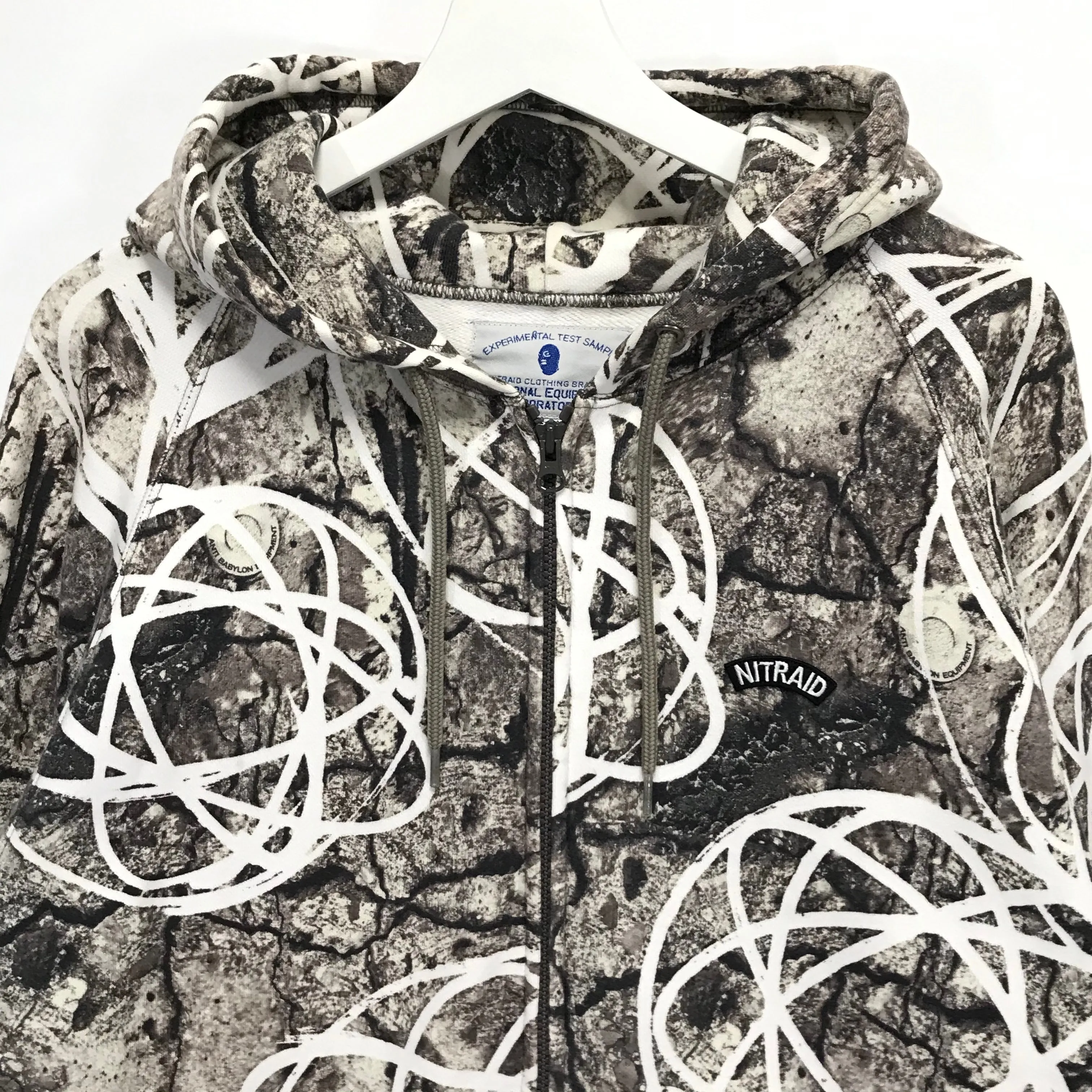 [L] NITRAID X FUTURA REAL STONE CAMO HOODIE GREY