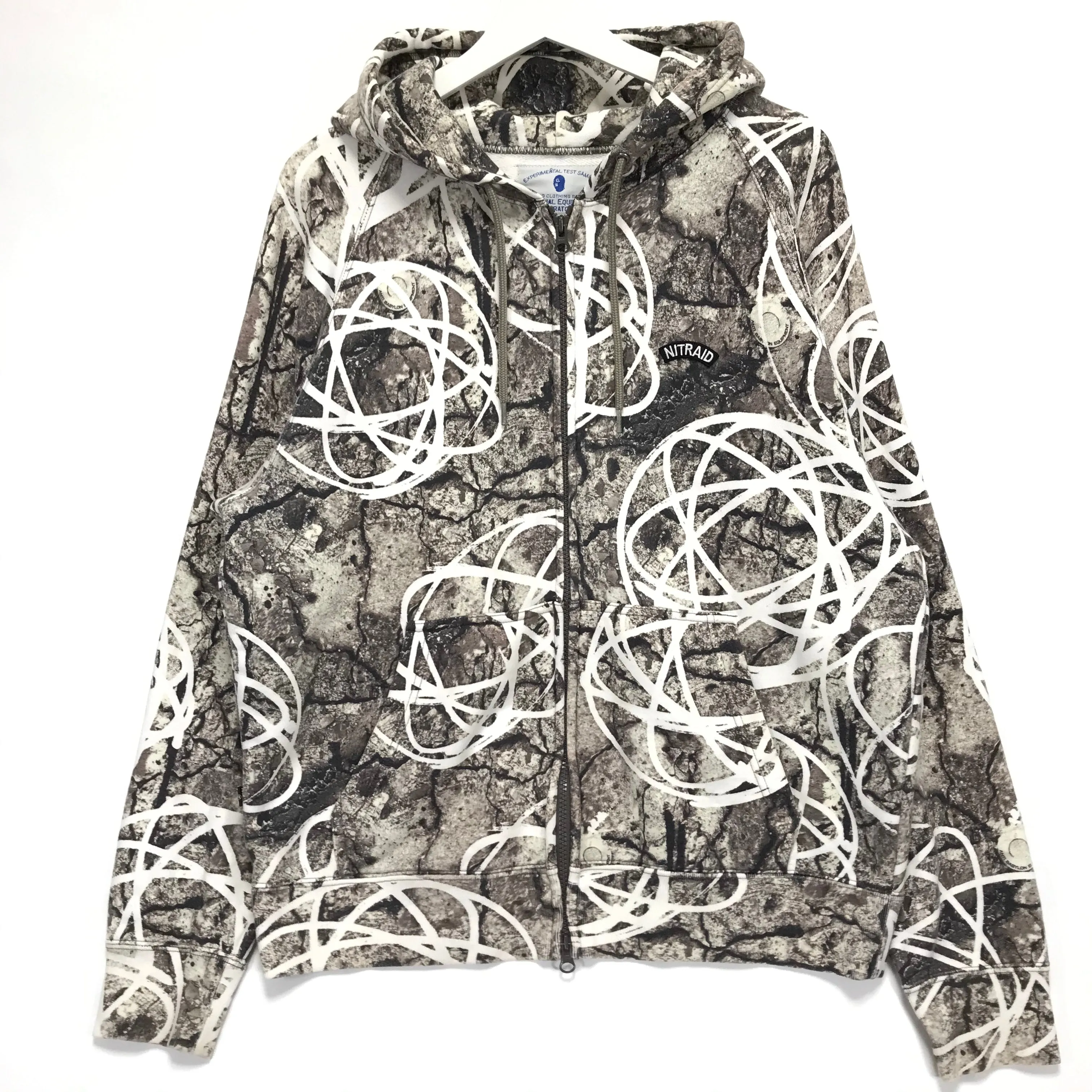 [L] NITRAID X FUTURA REAL STONE CAMO HOODIE GREY