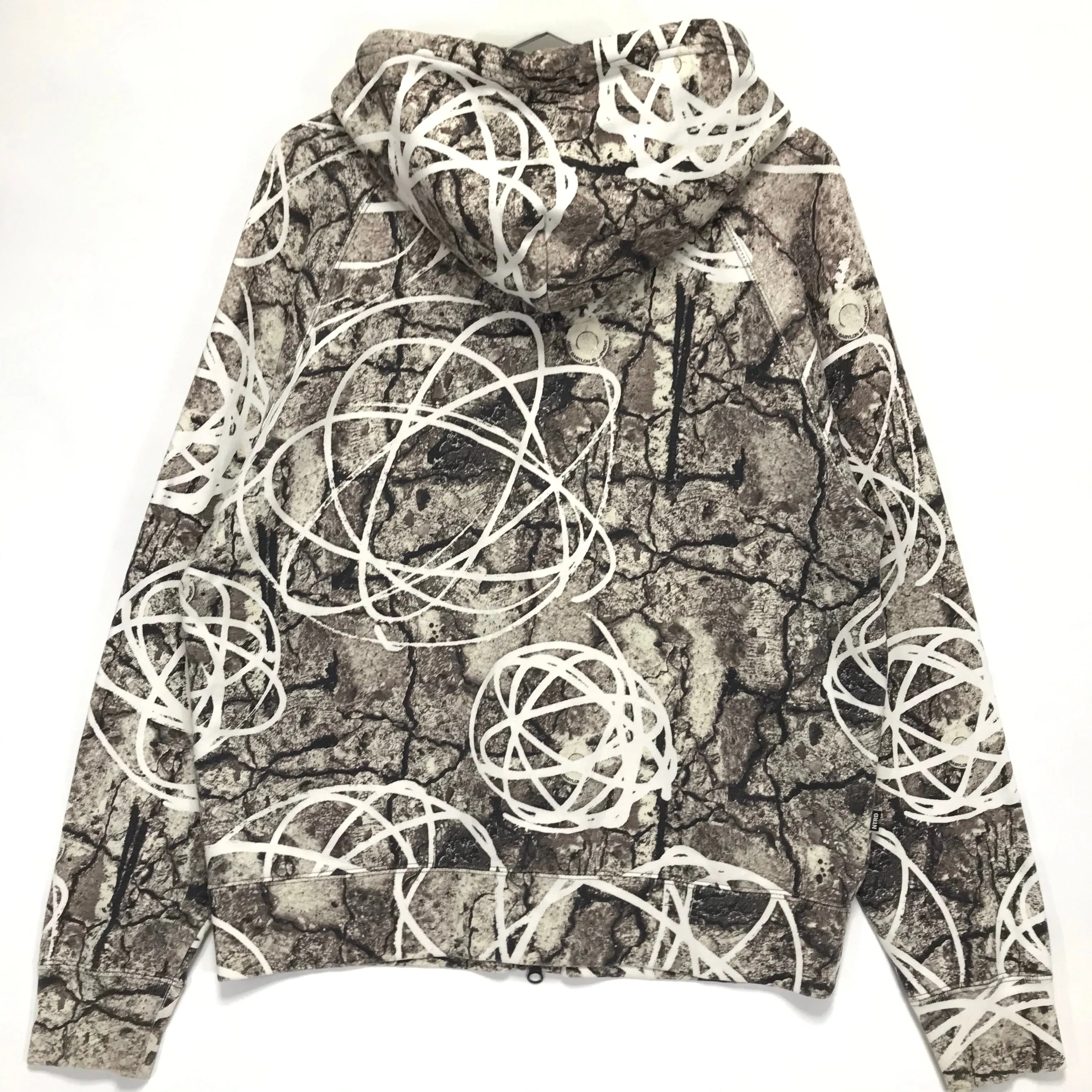 [L] NITRAID X FUTURA REAL STONE CAMO HOODIE GREY