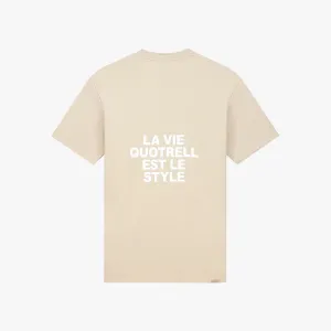 LA VIE T-SHIRT | OAT/OFF WHITE