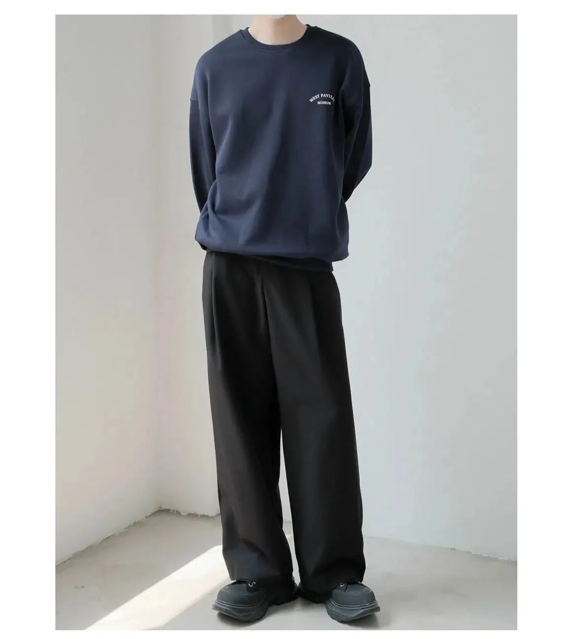 Letter Printed Crewneck Sweatshirt