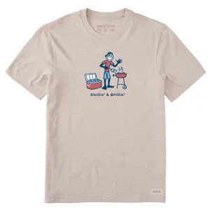 Life Is Good Men's Tee, Heather Almond (Size L)