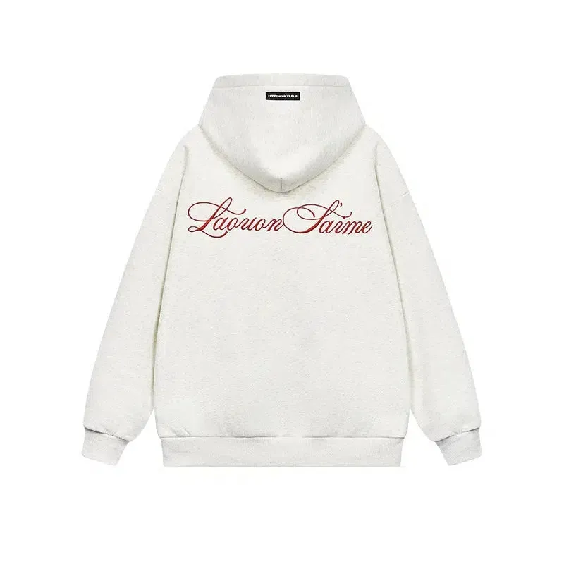 Loose Fit White Hoodie