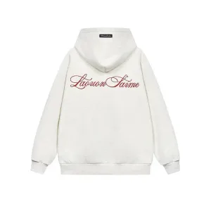 Loose Fit White Hoodie