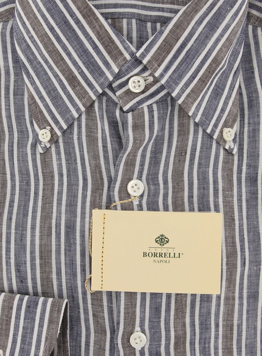 Luigi Borrelli Navy Blue Shirt - 15.75 US / 40 EU
