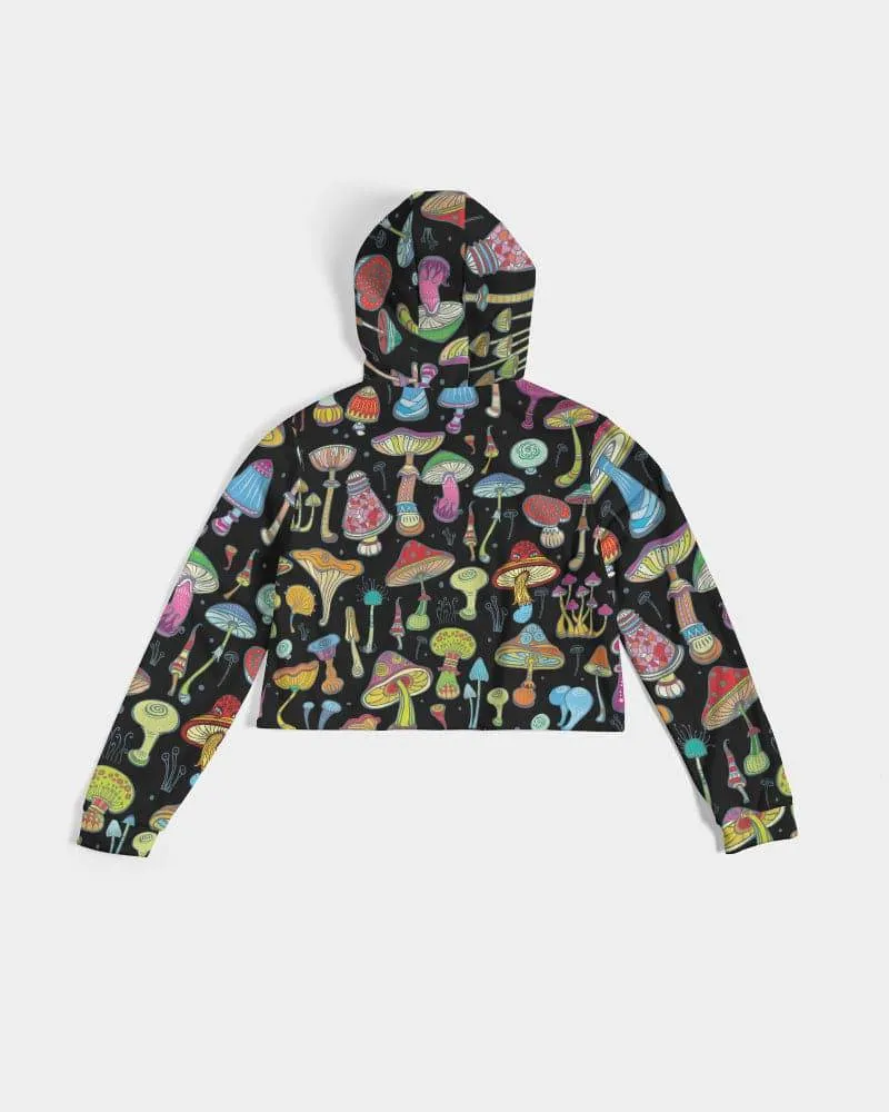 Magic Mushrooms Women's Cropped Hoodie