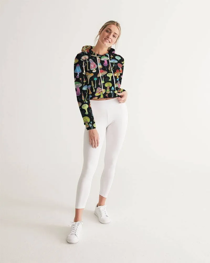 Magic Mushrooms Women's Cropped Hoodie