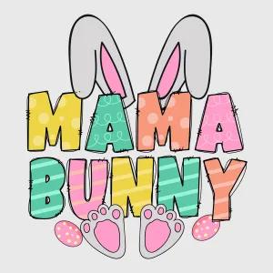 Mama Bunny Easter Transfer