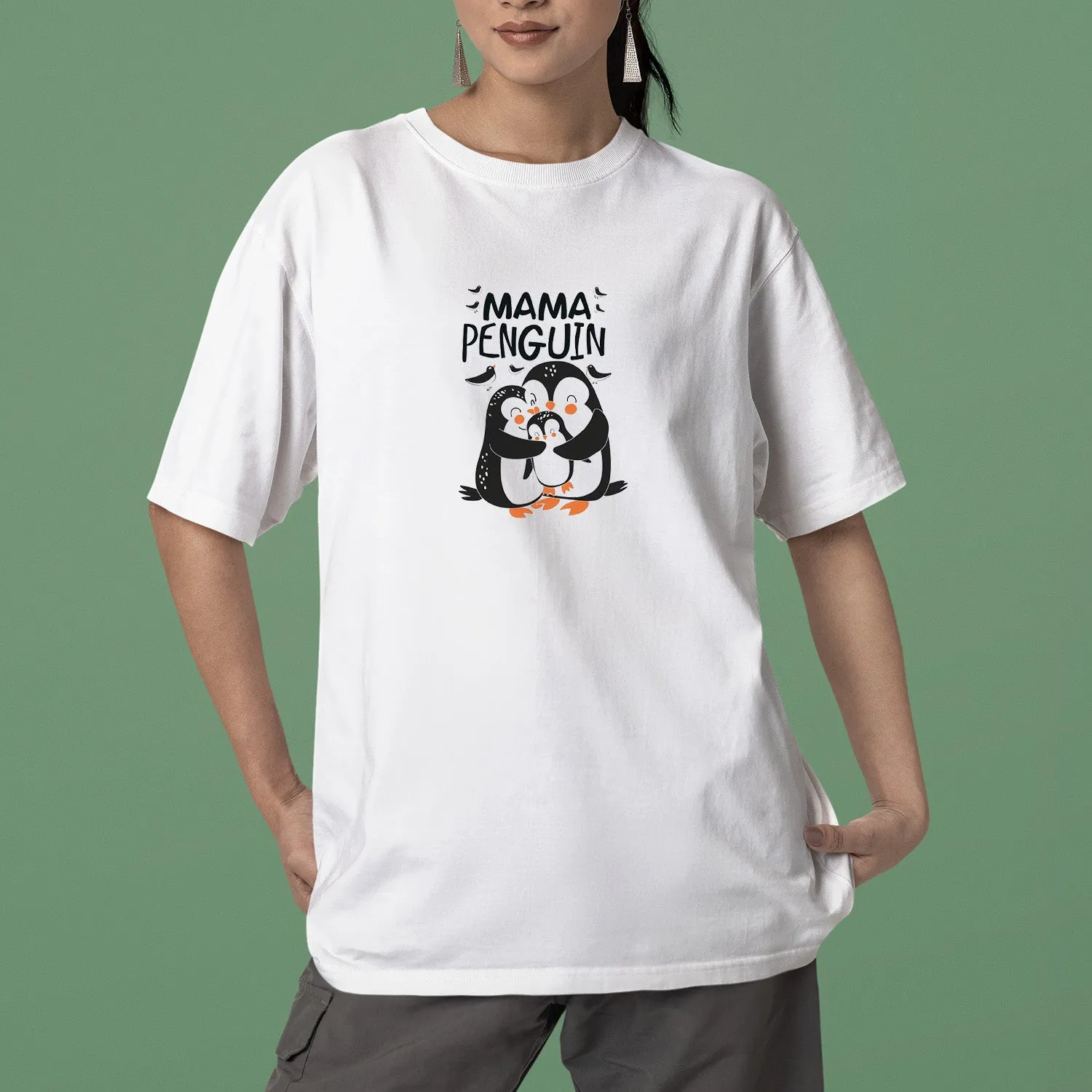 Mama Penguin Shirt, Penguin Lover Shirt, Cute Penguin T-Shirt For Women, Penguin Lovers Shirt, Mama And Baby Penguins Tee, Mother's Day Gift