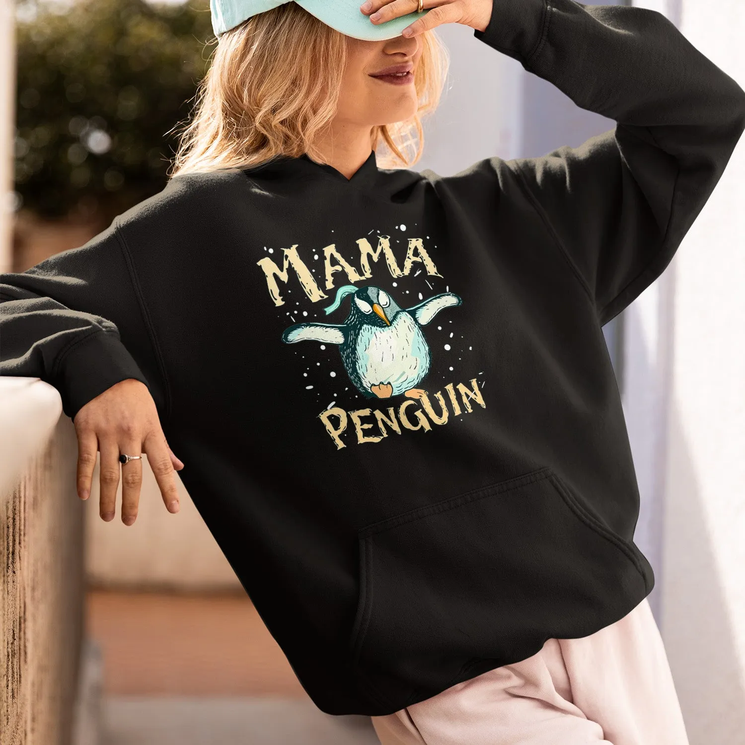 Mama Penguin Shirt, Penguin Lover Shirt, Cute Penguin T-Shirt For Women, Penguin Lovers Shirt, Mama And Baby Penguins Tee, Mother's Day Gift