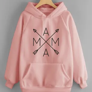 Mama Spring Fall Camping Hoodie