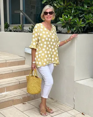 Maria | Casual Chic Printed Vintage Top