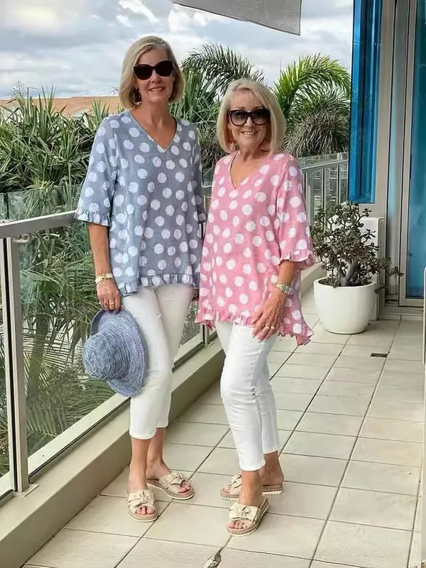 Maria | Casual Chic Printed Vintage Top