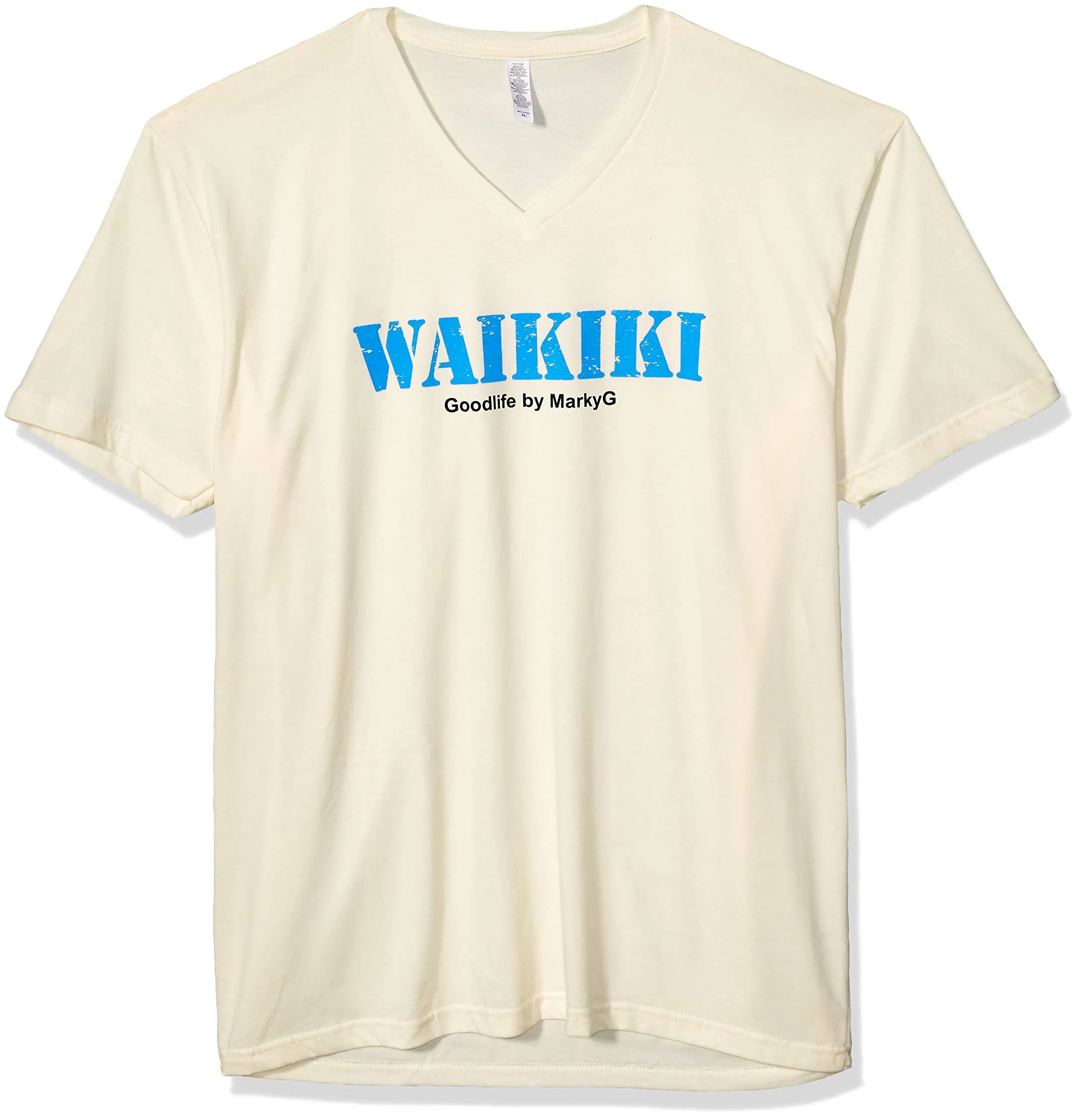 Marky G Apparel Men's Cayman Islands Graphic Printed Premium Tops Fitted Sueded Short Sleeve V-Neck T-Shirt