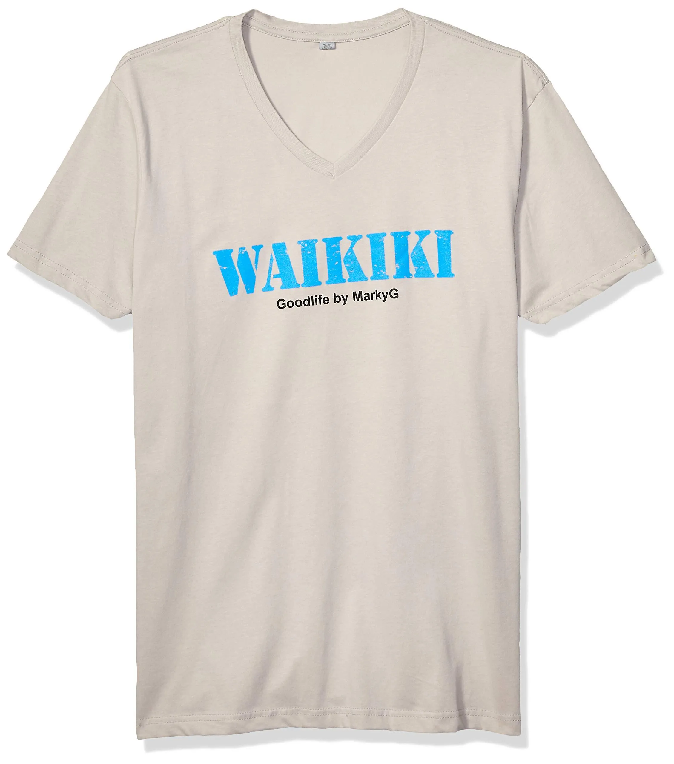 Marky G Apparel Men's Cayman Islands Graphic Printed Premium Tops Fitted Sueded Short Sleeve V-Neck T-Shirt