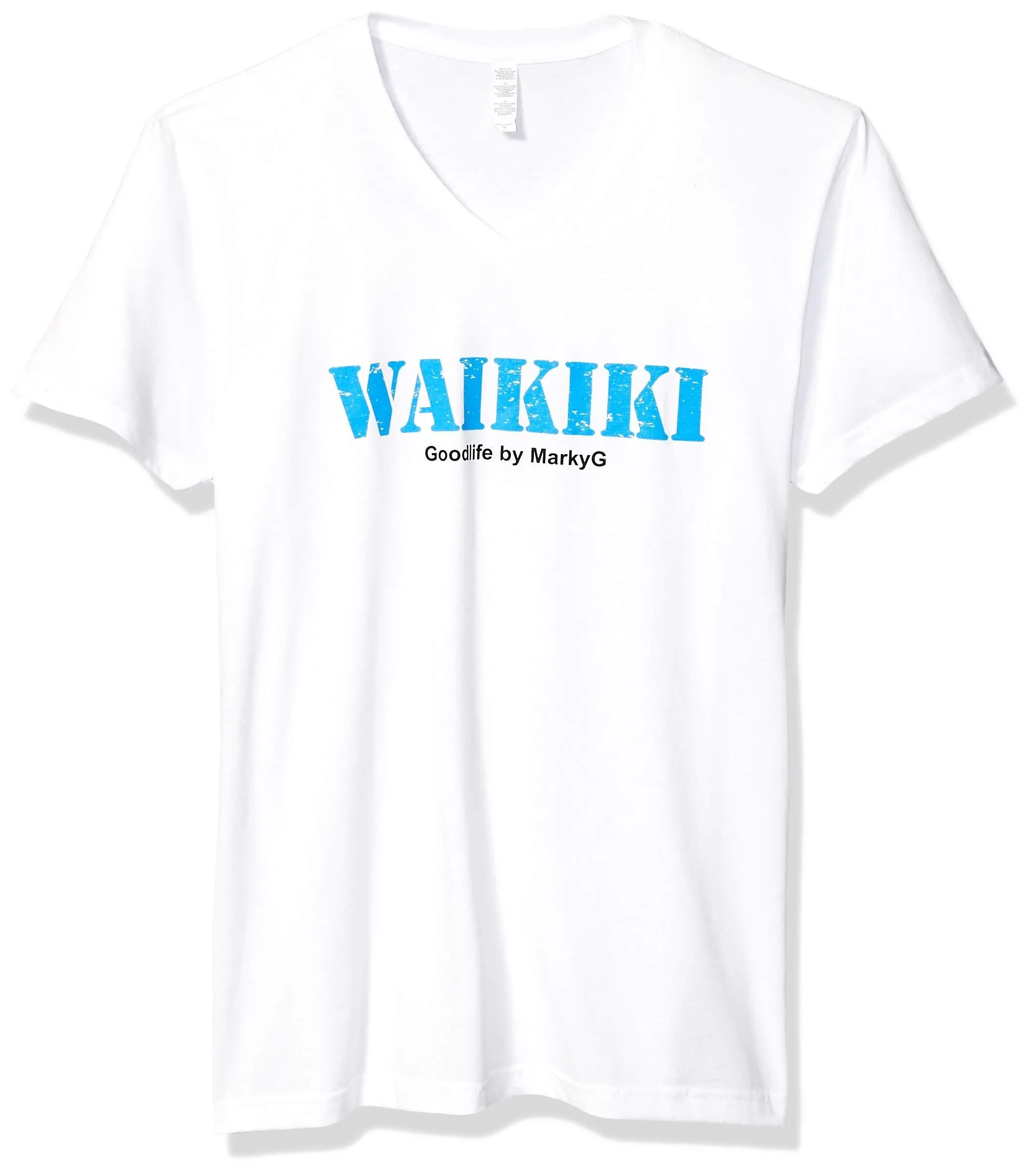 Marky G Apparel Men's Cayman Islands Graphic Printed Premium Tops Fitted Sueded Short Sleeve V-Neck T-Shirt