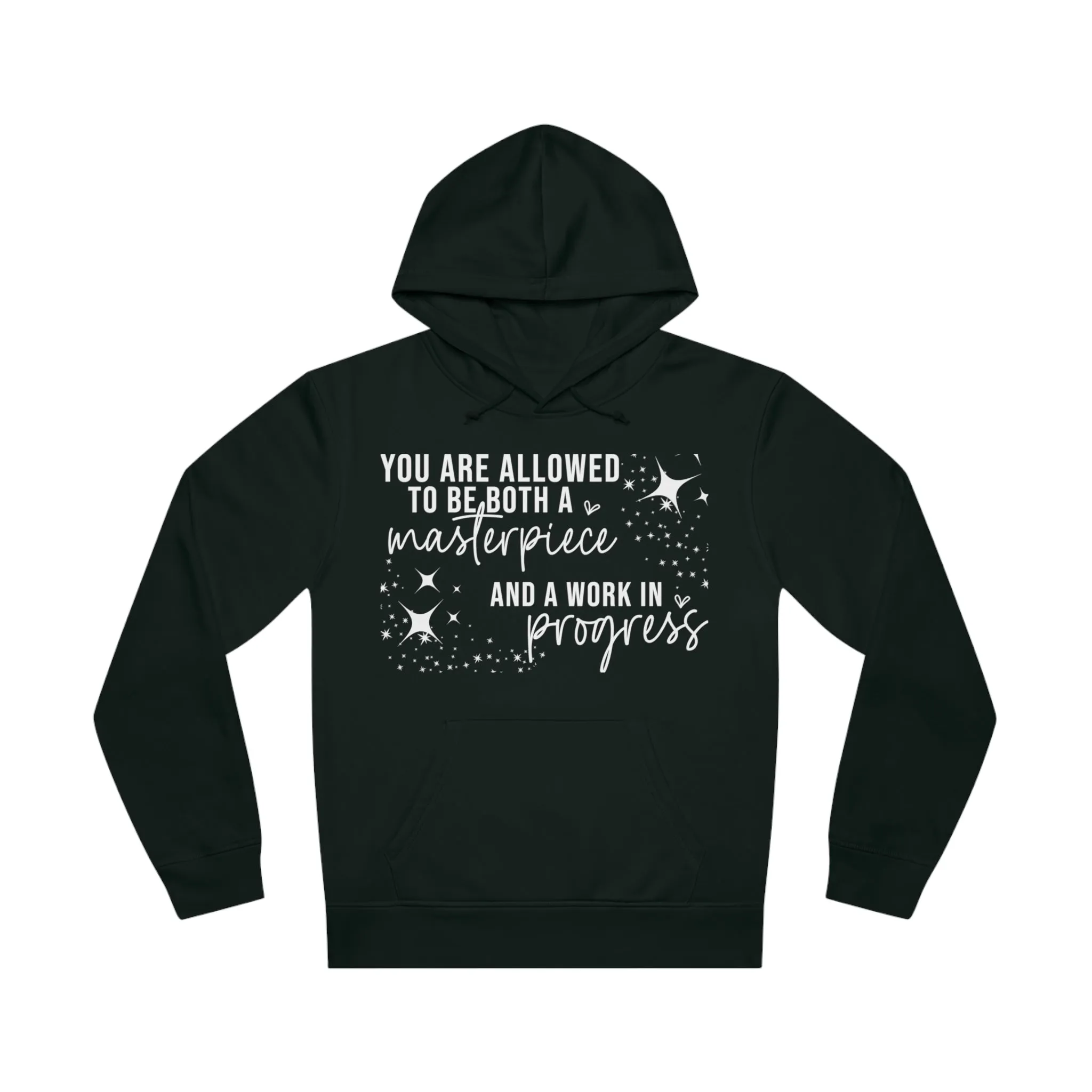 Masterpiece Work in Progress, Unisex Organic Drummer Hoodie, Printed