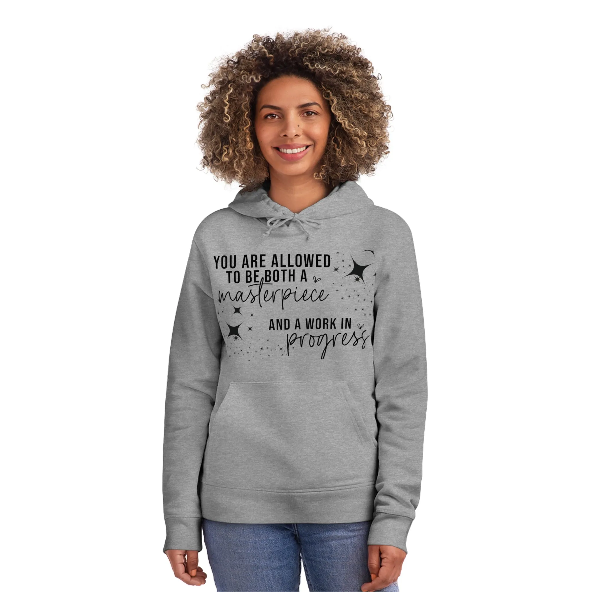 Masterpiece Work in Progress, Unisex Organic Drummer Hoodie, Printed