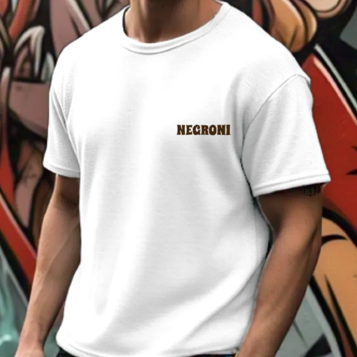 Men Drink in Design White Oversized T-shirt
