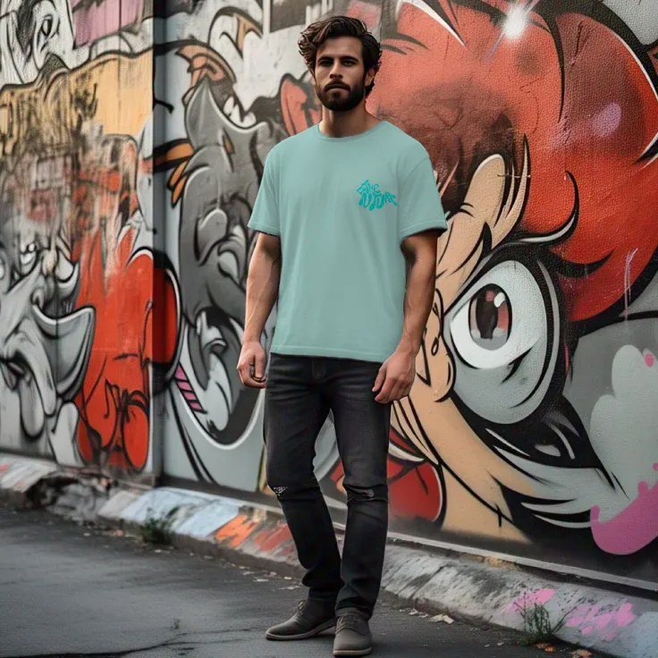 Men Jade Typography  Oversized T-shirt