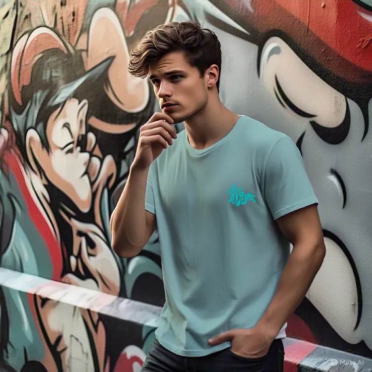Men Jade Typography  Oversized T-shirt