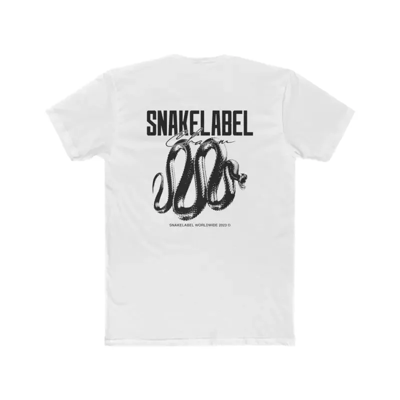 Men's Cotton Crew Tee - 100% Combed Cotton, snake in shirt - Classic Fit - High-Quality Print