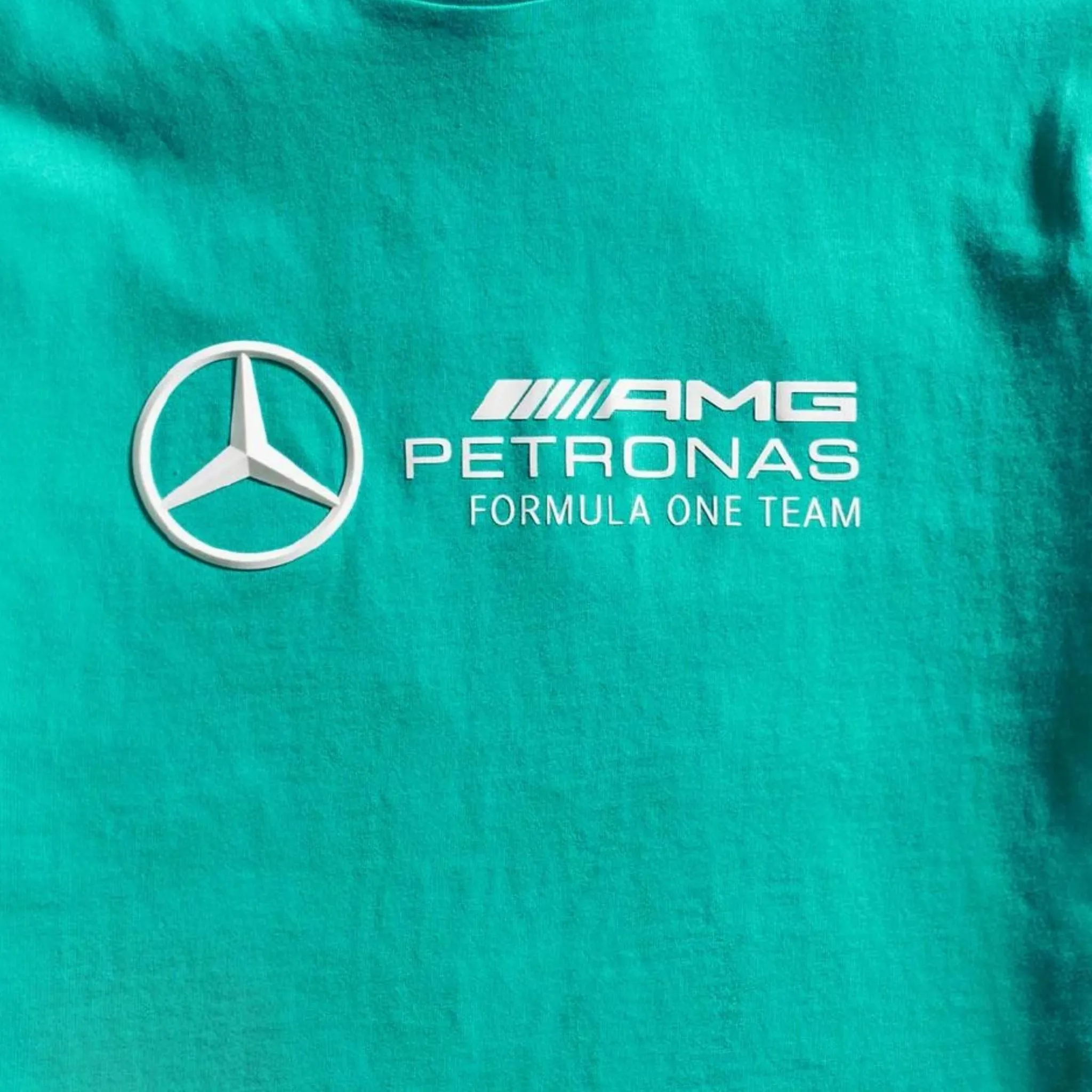 Mercedes AMG Petronas Men's Large Logo T-shirt | Real Teal | 2024
