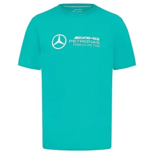 Mercedes AMG Petronas Men's Large Logo T-shirt | Real Teal | 2024