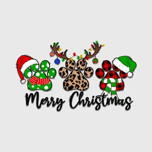 Merry Christmas Wreath Transfer