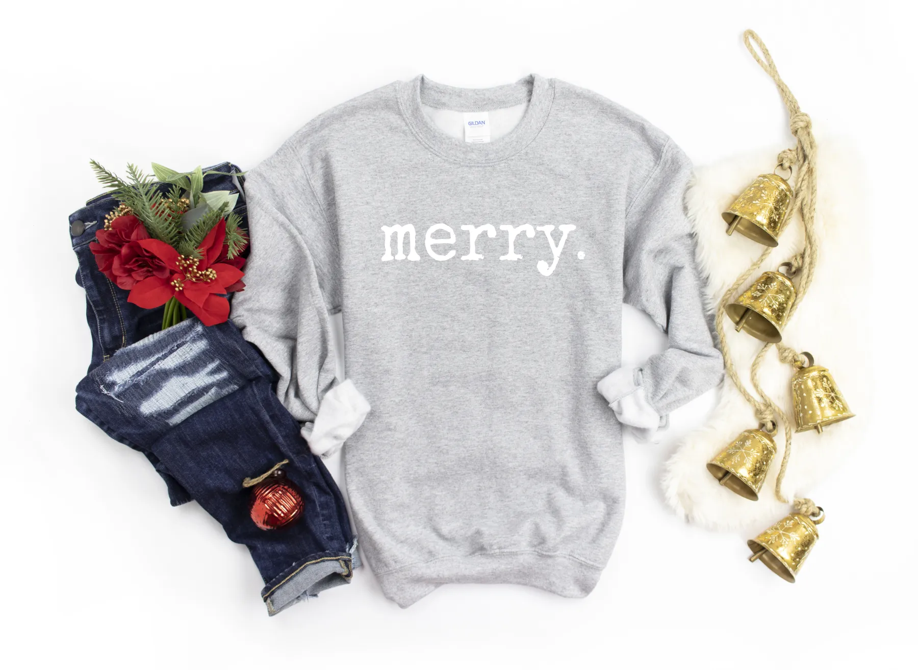 Merry.  Simple Classic Holiday Fleece