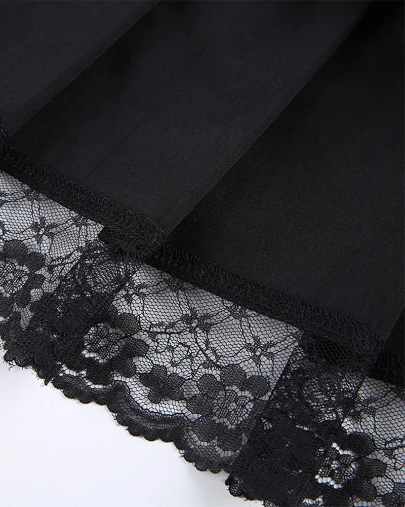 Meta High Waisted Lace Skirt