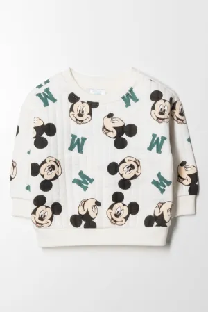 Mickey Mouse Track Top Cream