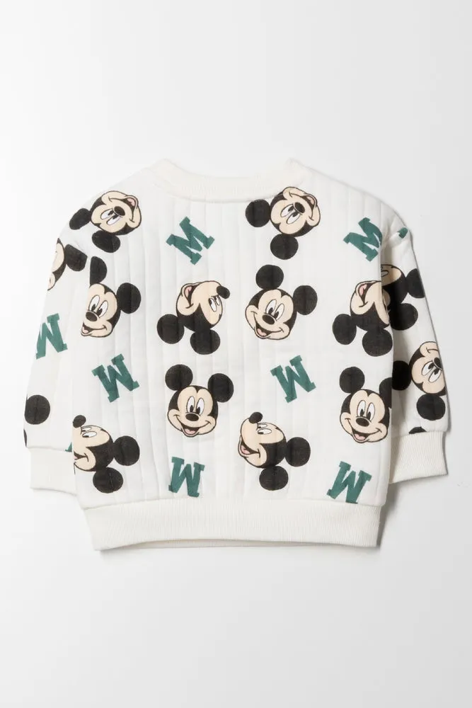 Mickey Mouse Track Top Cream