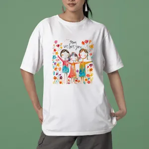Mom And Children Sweatshirt, Family Drawing Shirt, Kids Drawing Shirt, Mom Shirt With Kids Art, Mama Shirt, Mom Shirt, Mother's Day Gift, Happy Mother's Day
